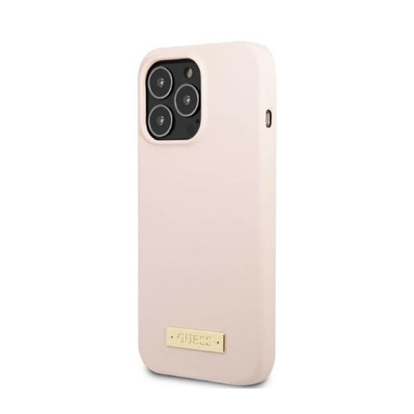 GuessSilikoneLogoPladeMagSafe-EtuitiliPhone13ProMax(Pink)
