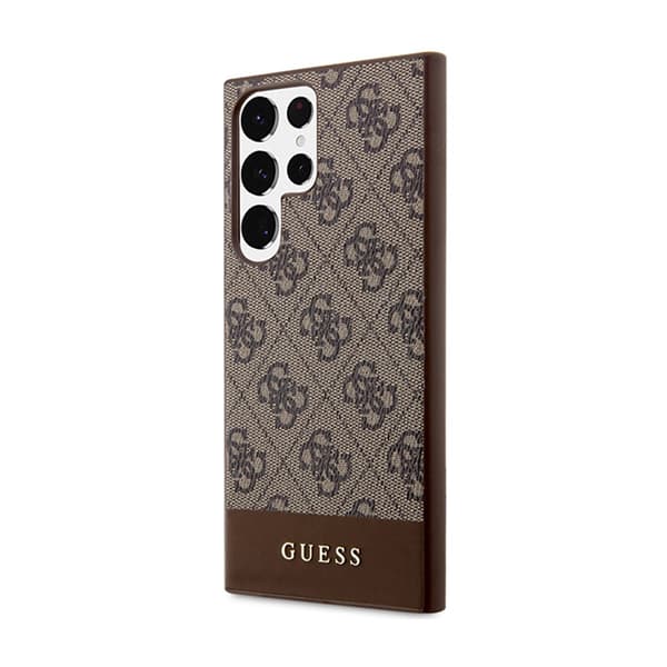 Guess4GBottomStripeMetalLogoCollection-SamsungGalaxyS24UltraCover(brun)
