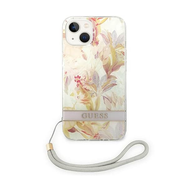 GuessFlowerCord-CovertiliPhone14Plus(lilla)