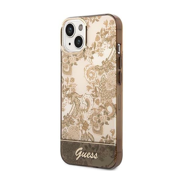 GuessPorcelainCollection-FodralföriPhone14Plus(Ochre)