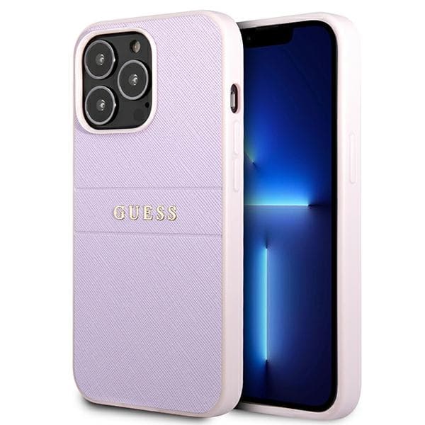 GuessSaffianoHotStamp&MetalLogo-iPhone13Proetui(lilla)