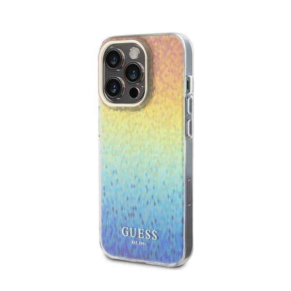 Guess IML Faceted Mirror Disco Iridescent - Fodral för iPhone 15 Pro (Iridescent)