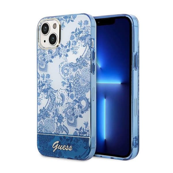 GuessPorcelainCollection-FodralföriPhone14Plus(blå)
