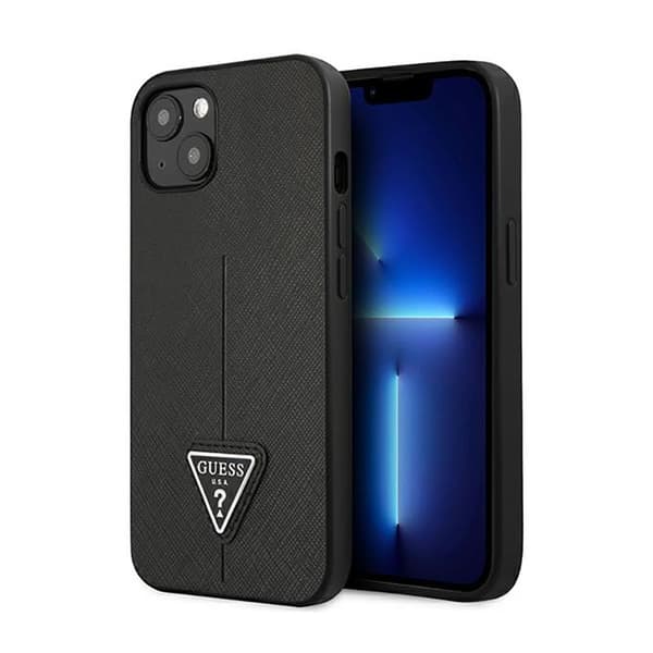 GuessSaffianoTriangleLogoCover-CovertiliPhone14Plus(sort)