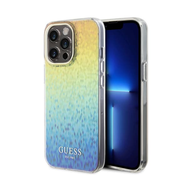 GuessIMLFacetedMirrorDiscoIridescent-FodralföriPhone15ProMax(Iridescent)