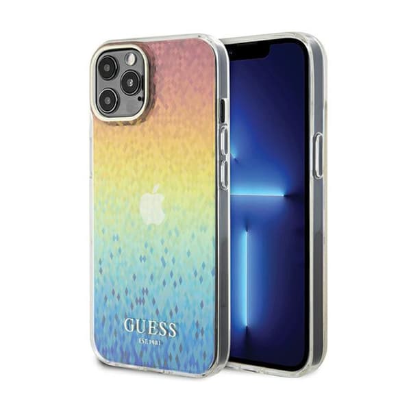 GuessIMLFacetedMirrorDiscoIridescent-FodralföriPhone12/iPhone12Pro(Iridescent)