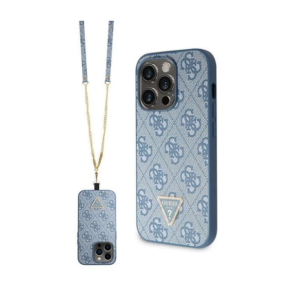 GuessCrossbody4Gmetallilogo-iPhone14ProMax-kotelo(sininen)