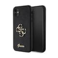 Miniatyrbillede 1 af 2: Guess Glitter Script Big 4G - iPhone 11 Case (black)