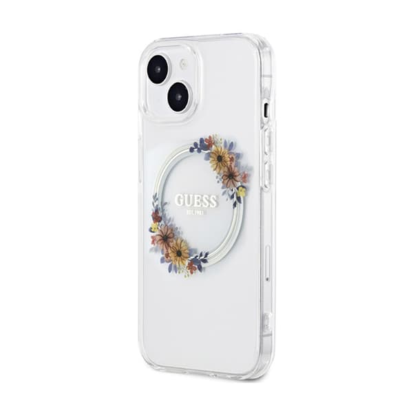 GuessIMLFlowersWreathMagSafe-koteloiPhone15(kirkas)