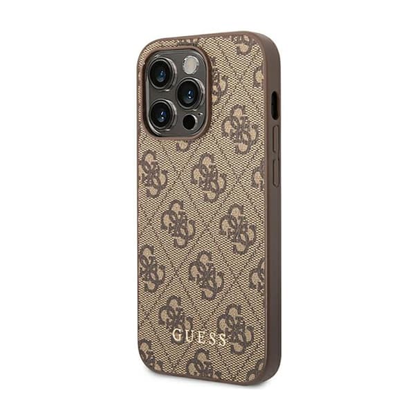 Guess4GMetalGoldLogoCaseiPhone14ProMax(ruskea)