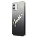 Miniatyrbillede 2 af 2: Guess Glitter Gradient Script - Case for iPhone 12 mini (Black)