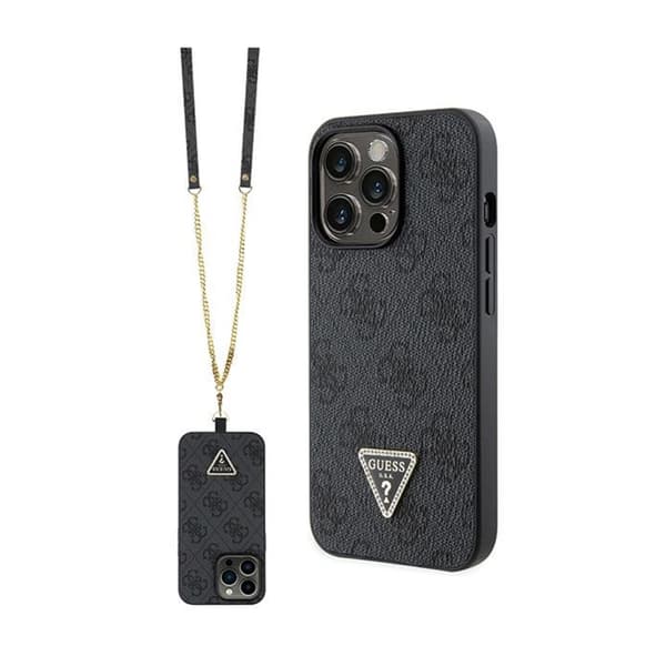 GuessCrossbody4Gmetallilogo-koteloiPhone13Prolle(musta)
