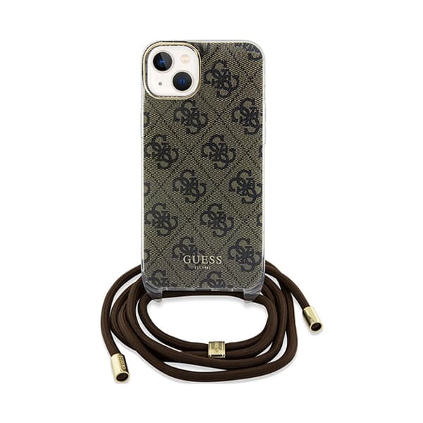 GuessCrossbodyCord4GPrint-iPhone15-fodral(brunt)