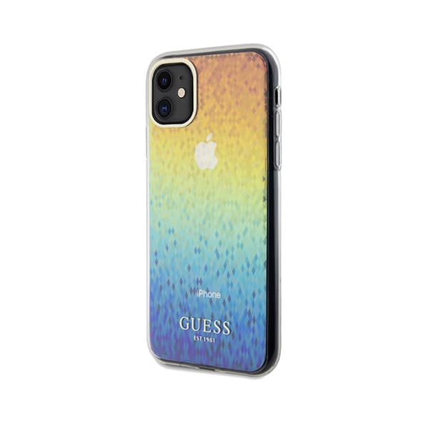 GuessIMLFacetedMirrorDiscoIridescent-iPhone11-fodral(Iridescent)