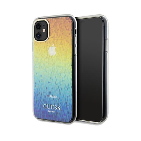 GuessIMLFacetedMirrorDiscoIridescent-iPhone11-fodral(Iridescent)