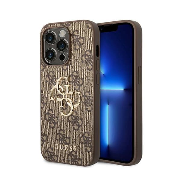 Guess4GBigMetalLogo-CovertiliPhone15Pro(brun)