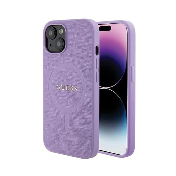 GuessSaffianoMagSafe-iPhone15-fodral(lila)