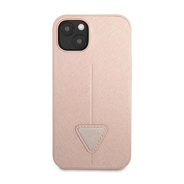 GuessSaffianoTriangleLogoCover-CovertiliPhone14Plus(Pink)