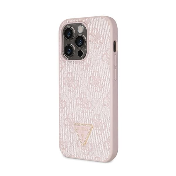 GuessCrossbody4Gmetalllogotyp-iPhone14Pro-fodral(rosa)