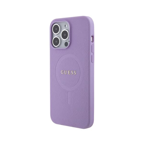 GuessSaffianoMagSafe-iPhone15ProMax-kotelo(violetti)