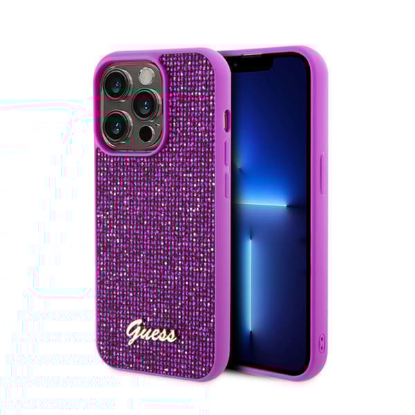 GuessDiscoMetalScript-CovertiliPhone15Pro(Fuchsia)