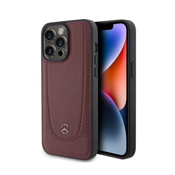 MercedesLeatherUrbanLine-FodralföriPhone15Pro(röd)