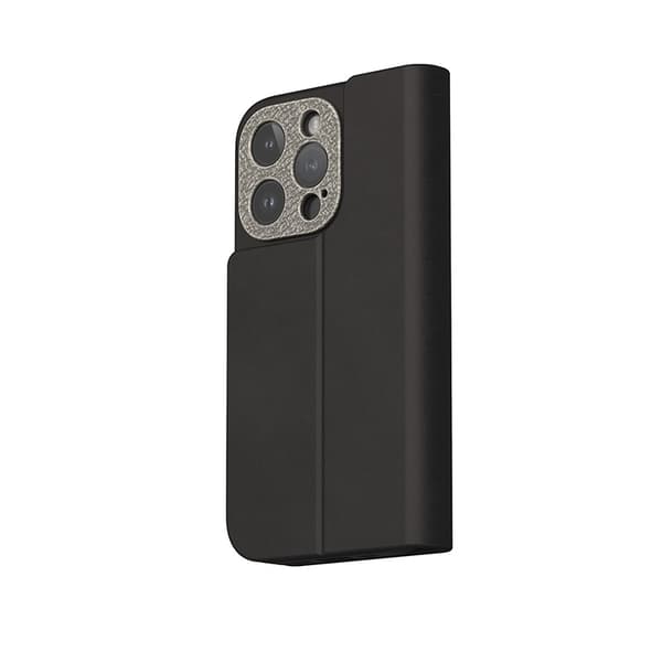 Moshi Overture MagSafe - Læder 3-i-1 etui med flip cover til iPhone 15 Pro (Midnight Black)