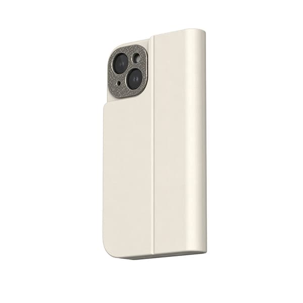 MoshiOvertureMagSafe-Læder3-i-1etuimedflipcovertiliPhone15Plus(EggnogWhite)