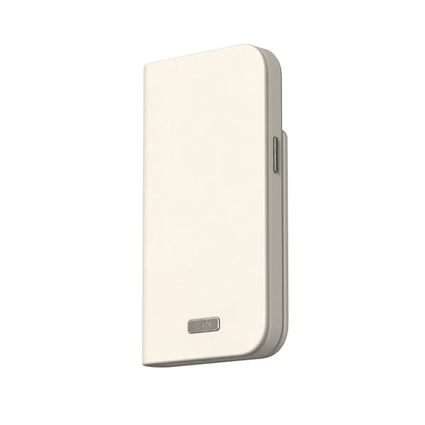 MoshiOvertureMagSafe-Læder3-i-1etuimedflipcovertiliPhone15Plus(EggnogWhite)