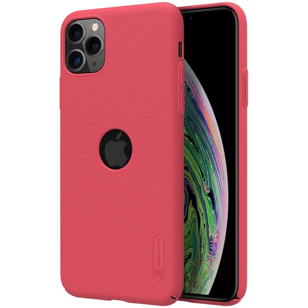 Nillkin Super Frosted Shield - Etui til Apple iPhone 11 Pro Max med logo (lyserød)
