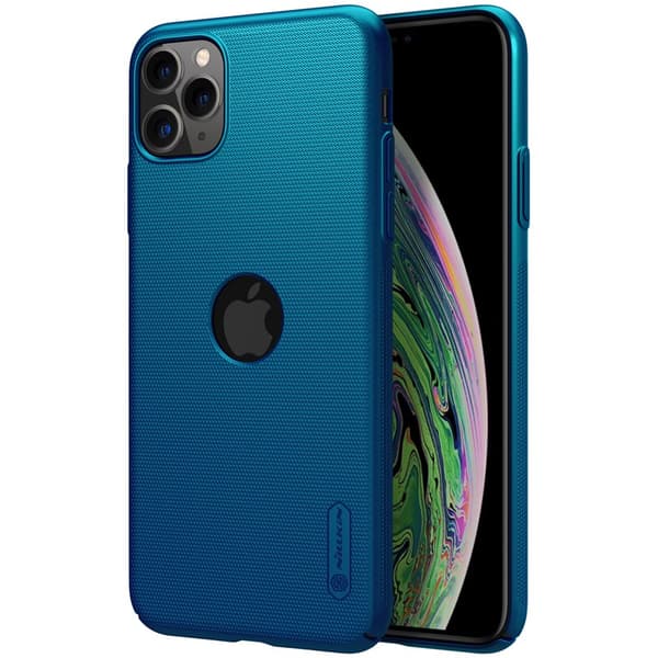 NillkinSuperFrostedShield-SuojakuoriAppleiPhone11ProMaxillezwycięciemnalogo(PeacockBlue)