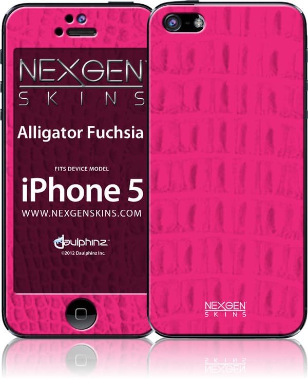 NexgenSkins3D-efektilläiPhone5/5s/SE:lle(AlligatorFuchsia3D)