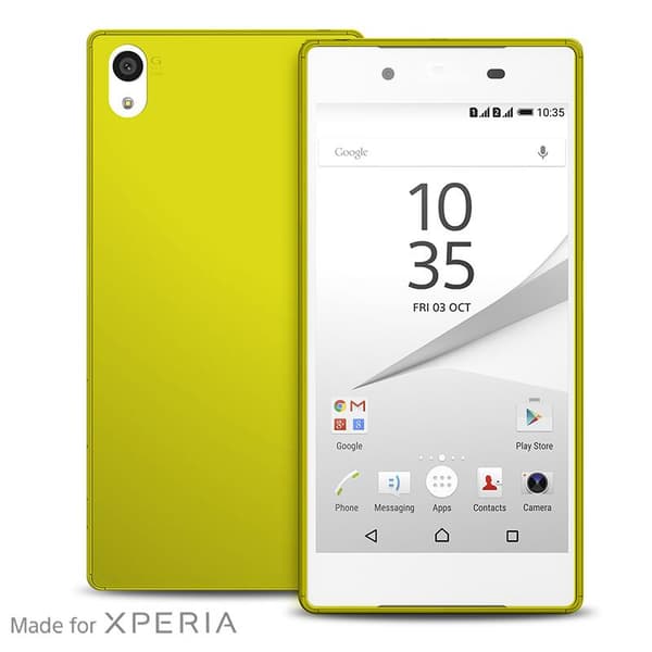 PURO Ultra Slim "0.3" Cover MFX - Suojakotelo + kalvo Sony Xperia Z5:n näytölle (limenvihreä)