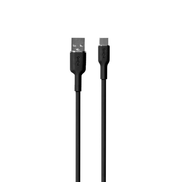 PUROICONmjukkabel-KabelUSB-AtillUSB-C1,5m(svart)