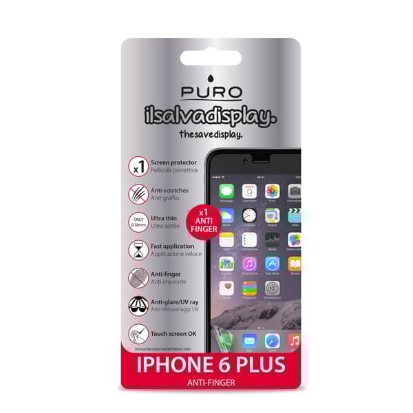 PURO Anti-finger folie til iPhone 6s Plus / iPhone 6 Plus skærmen