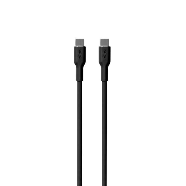 PURO ICON Soft Cable - Kabel USB-C do USB-C 1,5 m (Black)
