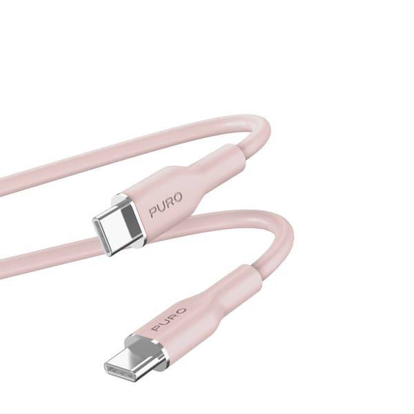 PUROICONSoftKabel-KabelUSB-CtilUSB-C1,5m(DustyPink)