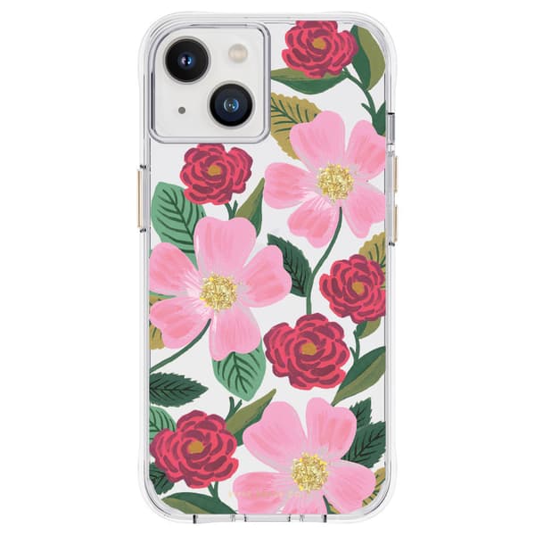 RiflePaperClear-CoverdekoreretiguldtiliPhone14/iPhone13(RoseGarden)
