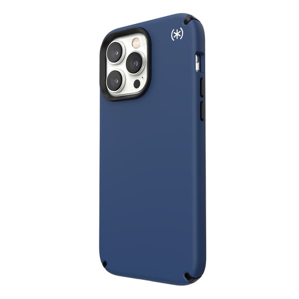 SpeckPresidio2Pro-koteloiPhone14ProMaxille,MICROBAN-pinnoite(CoastalBlue/Black/White)