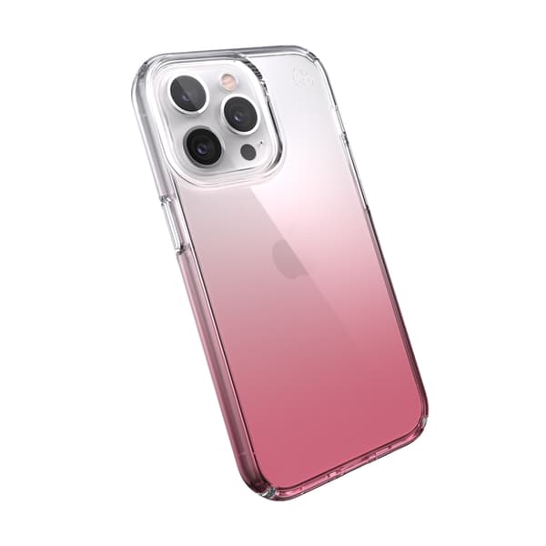 SpeckPresidioPerfect-Clear+Ombre-CovertiliPhone13PromedMICROBAN-coating(Clear/VintageRose)