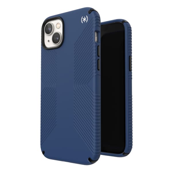 Presidio2 Grip - Cover til iPhone 15 Plus / 14 Plus med MICROBAN-coating (kystblå / sort / hvid)
