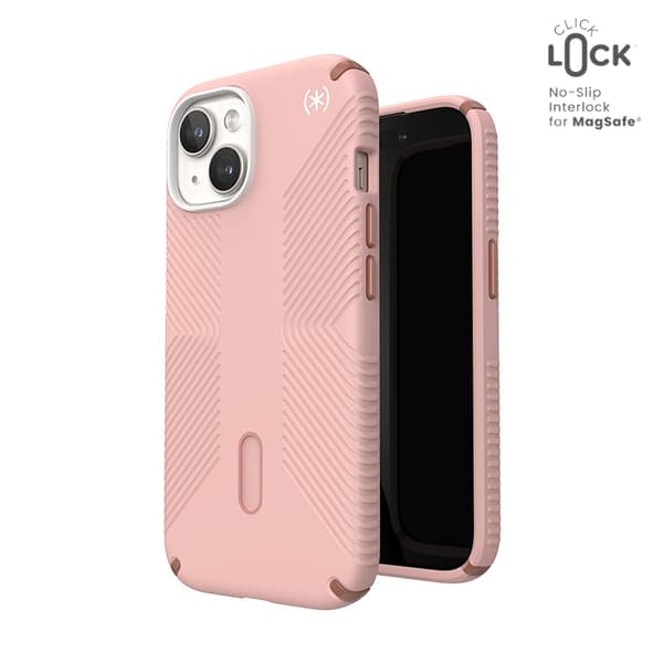 SpeckPresidio2GripClickLock&MagSafe-FodralföriPhone15/iPhone14/iPhone13(DahliaPink/RoseCopper)