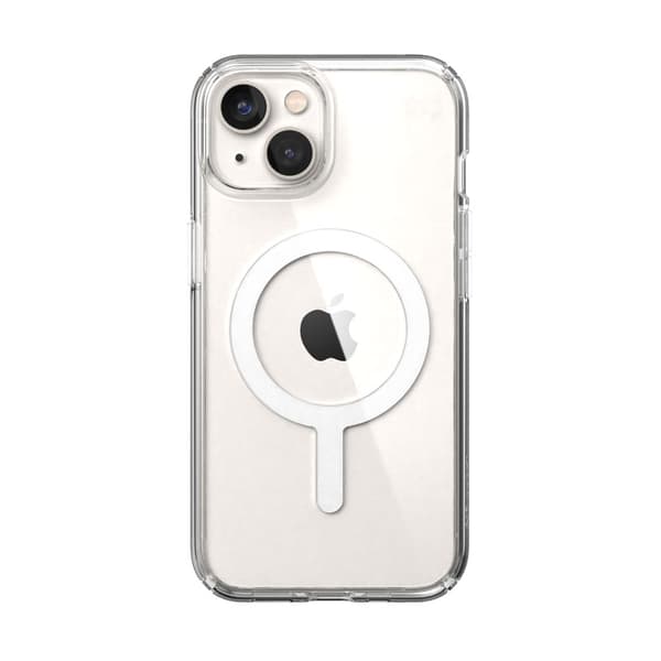 Speck Presidio Perfect-Clear + MagSafe - kotelo iPhone 14:lle / iPhone 13:lle MICROBAN-pinnoitteella (kirkas)