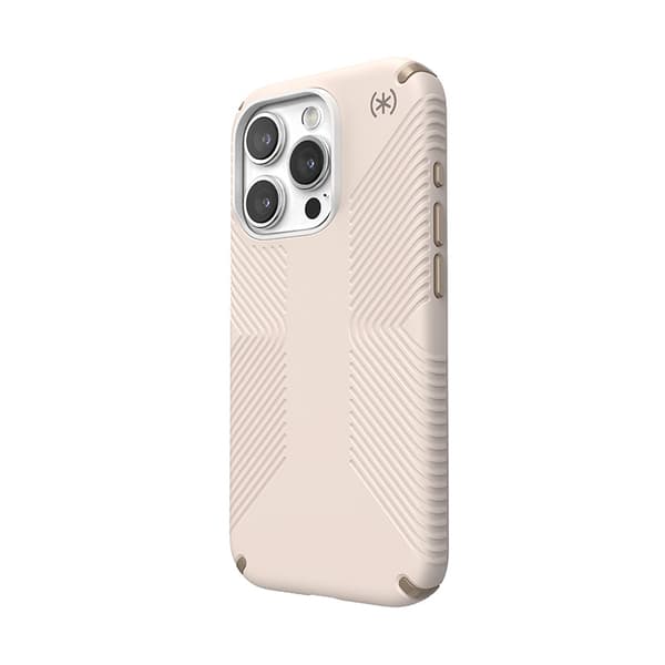 Speck Presidio2 Grip - Suojakuori iPhone 15 Prolle (Bleached Bone / Heirloom Gold / Hazel Brown)