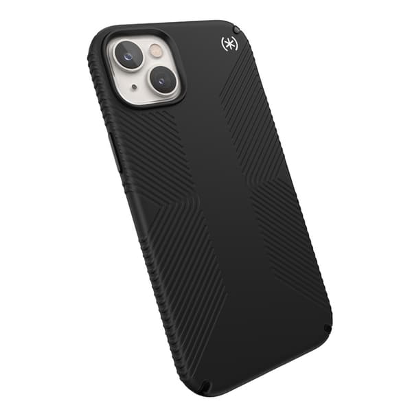 Presidio2Grip-FodralföriPhone15Plus/14PlusmedMICROBAN-beläggning(svart/svart/vit)