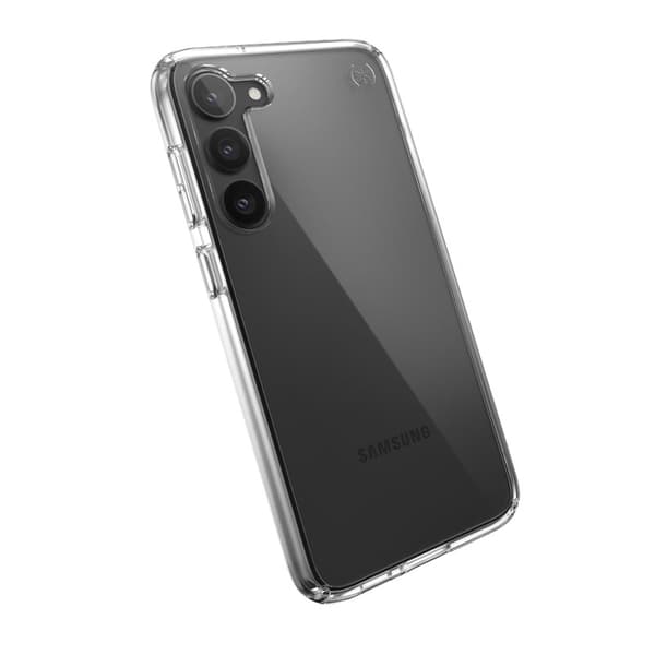 SpeckPresidioPerfect-Clear-CovertilSamsungGalaxyS23+medMICROBAN-coating(Clear)