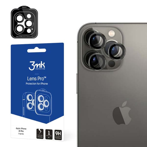 3mkLensProtectionPro-CameraLensGlassforiPhone15Pro(Graphite)