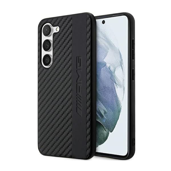 AMGCarbonStripe&Relief-FodralförSamsungGalaxyS23+(svart)