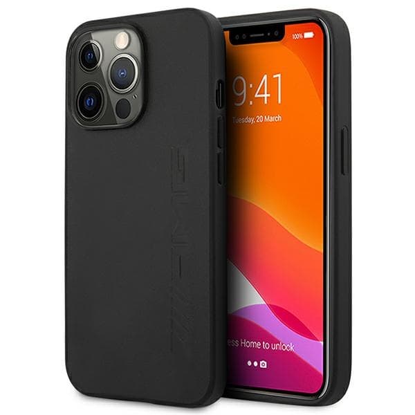 AMGLeatherHotStamped-FodralföriPhone14Pro(svart)