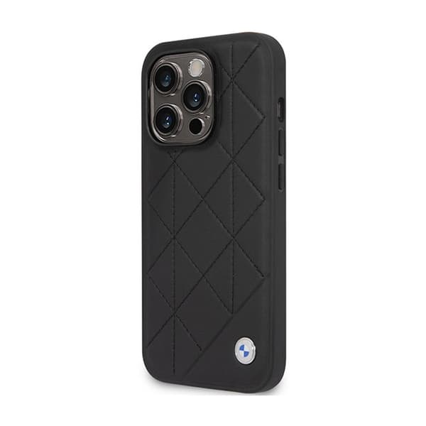 BMWLeatherQuilted-FodralföriPhone14Pro(svart)